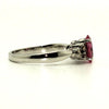 Pink Sapphire And 6 Diamond Ring