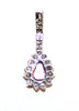Pink Sapphire & Diamond Long Drop Pendant AD No. 0492