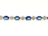 Sapphire And Diamond Bracelet In 14k White Gold Ad No: 2871