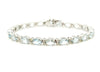 AQUAMARINE AND DIAMOND TENNIS BRACELET AD NO.2751