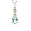 Pear Shaped Aquamarine and marquise-cut Diamond Pendant (AD NO. 2905)