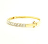 Diamond Bar Bangle in 14K Yellow Gold