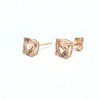 CUSHION CHECKERBOARD MORGANITE STUDS