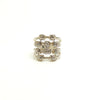 Pave 4 Row Diamond Ring