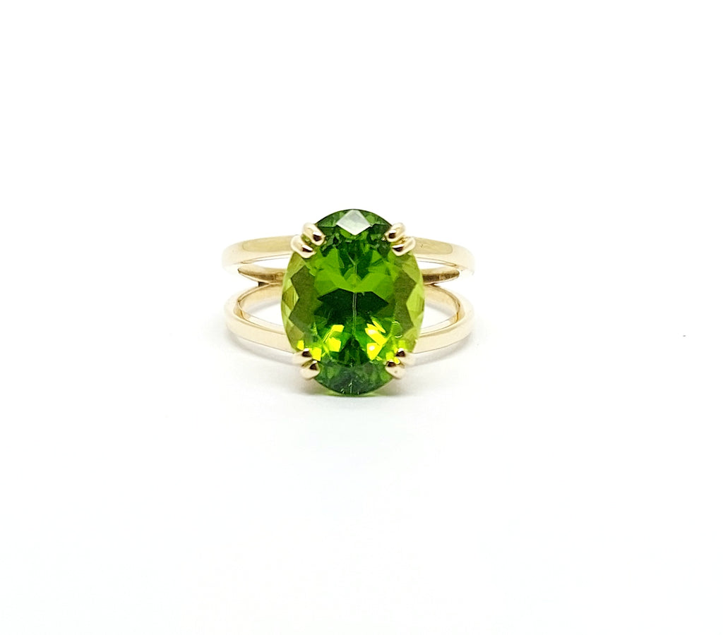 Peridot Oval Cocktail Ring