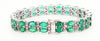 Emerald & Diamond Double Row Bracelet/ Item Code: BR 7