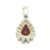 Ruby & Diamond Drop Pendant-clustered Ad No. 0965