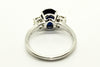 Blue Sapphire & Diamond  3 Stone Ring / Item Code: RNG 21