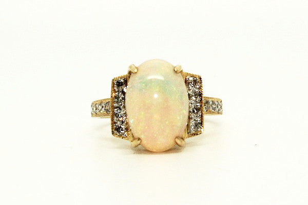 Opal And Pave Diamond Ring Ad No. 0806