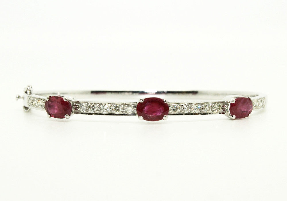 Ruby & Diamond Space Bangle