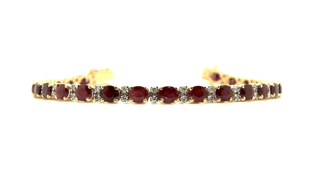 Ruby And Diamond Tennis Bracelet Ad No.1054