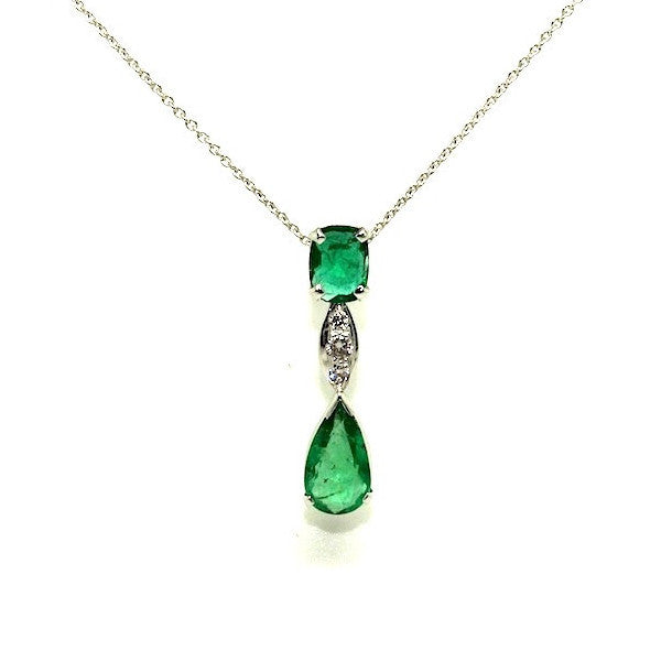 Emerald And Diamond Bridge Pendant AD No. 0491