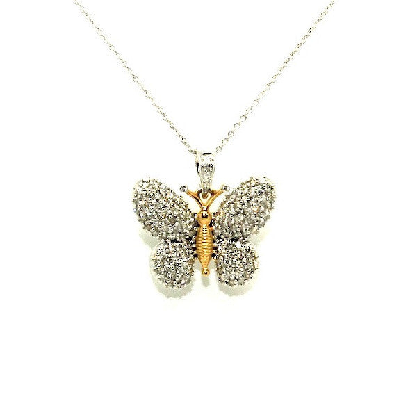 Diamond Butterfly Pendant Ad No.0873