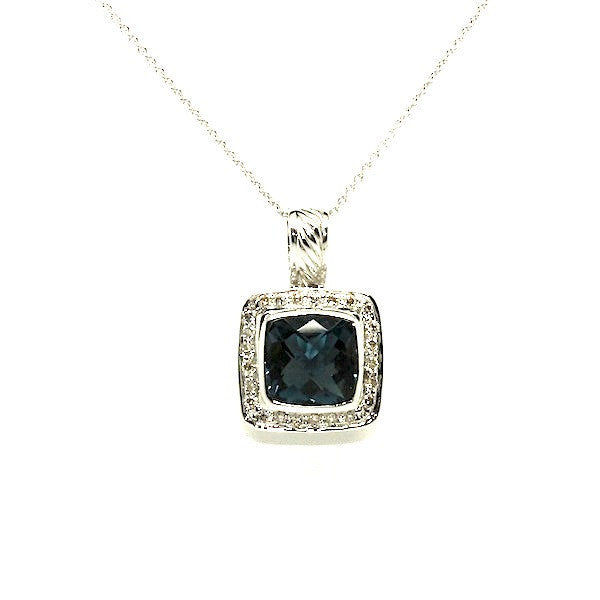 London Blue Topaz And Diamond Pendant AD No. 0756