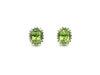 Peridot And Diamond Cluster Earring Ad No. 0796