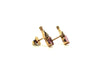 Pink Sapphire And Diamond Rope Stud Ad No.0183 (5/7mm)