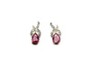 Pink Sapphire And Diamond X Earring Ad No.0186 (6/8mm)