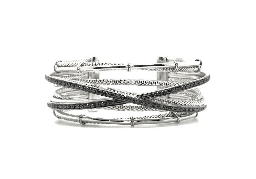 Black Diamond Intertwined Bangle