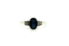Blue Sapphire And Baquette Diamond Ring Ad No.1066
