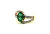 Emerald And Diamond Twisted Band Ad No.076