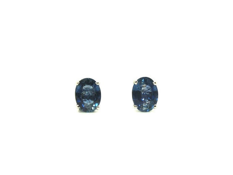 Blue Sapphire Stud Oval Cut Ad No.1151 (6/8mm )