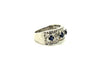Blue Sapphire & Diamond Band Ring Ad No.0288