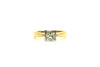 Bezel Set Princess Cut Diamond Ring Ad No.0803