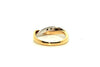 Diamond White & Yellow Gold  Overlap Ring Ad No.1051