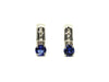 Tanzanite And Diamond Single Bar Earring Ad No.1072