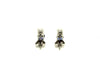 Tanzanite And Diamond Single Bar Earring Ad No.1072