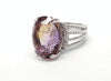 Wheaton Ring with Amethyst and Diamonds SIL-RNG-065