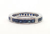 Seamless Sapphire Emerald-Cut and Diamond  Eternity Band RNG-164