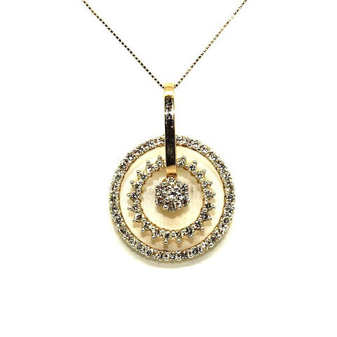 Diamond Double Circle Pendant Ad No.0569