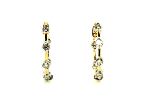 Diamond Hoop Earring In And Out Ad No.1105