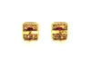 Ruby And Diamond Pave Cluster Earring Ad No. 0166