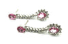 Halo Pink Sapphire And Diamond Dangle Earring Ad No. 0790