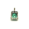 Emerald And Diamond Halo Pendant Ad No.0718