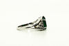 Emerald And Diamond V Shape Ring