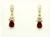 RUBY & DIAMOND FLORAL TEARDROP EARRING AD NO. 1231