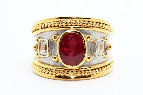 RUBY AND DIAMOND NWA RING AD NO.1611