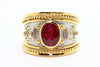 RUBY AND DIAMOND NWA RING AD NO.1611