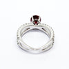 RUBY DIAMOND CROSS BAND RING AD NO.1619