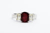 BLOOD RUBY AND DIAMOND RING AD NO.1624