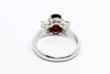 BLOOD RUBY AND DIAMOND RING AD NO.1624