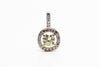 YELLOW DIAMOND ROUND-CUT HALO PENDANT AD NO 1627