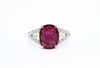 RUBY & TRILLION ROSE CUT DIAMOND RING AD NO.1650