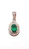 Emerald And Diamond Pave Cluster Pendant AD No. 0511