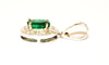 Emerald And Diamond Pave Cluster Pendant AD No. 0511