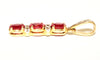 Ruby And Diamond Line Pendant AD No. 0565