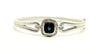 TWO-ROW BANGLE LONDON TOPAZ WITH DIAMONDS(92.5 S. SILVER)